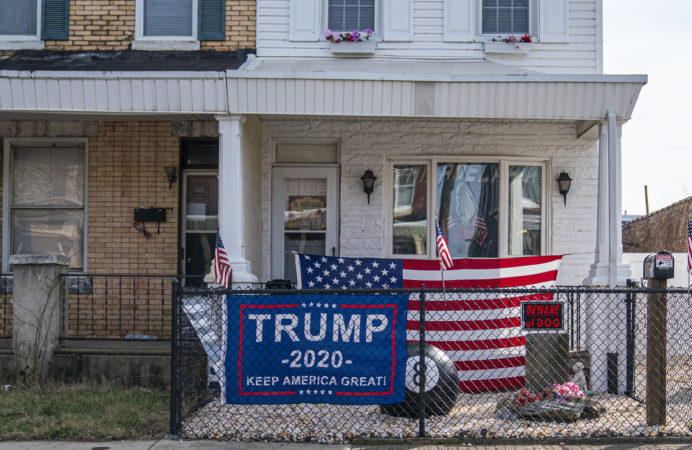 Registered Democrats dominate Bridesburg, but the neighborhood voted overwhelmingly for President Trump in 2016. (Jessica Kourkounis for Keystone Crossroads)