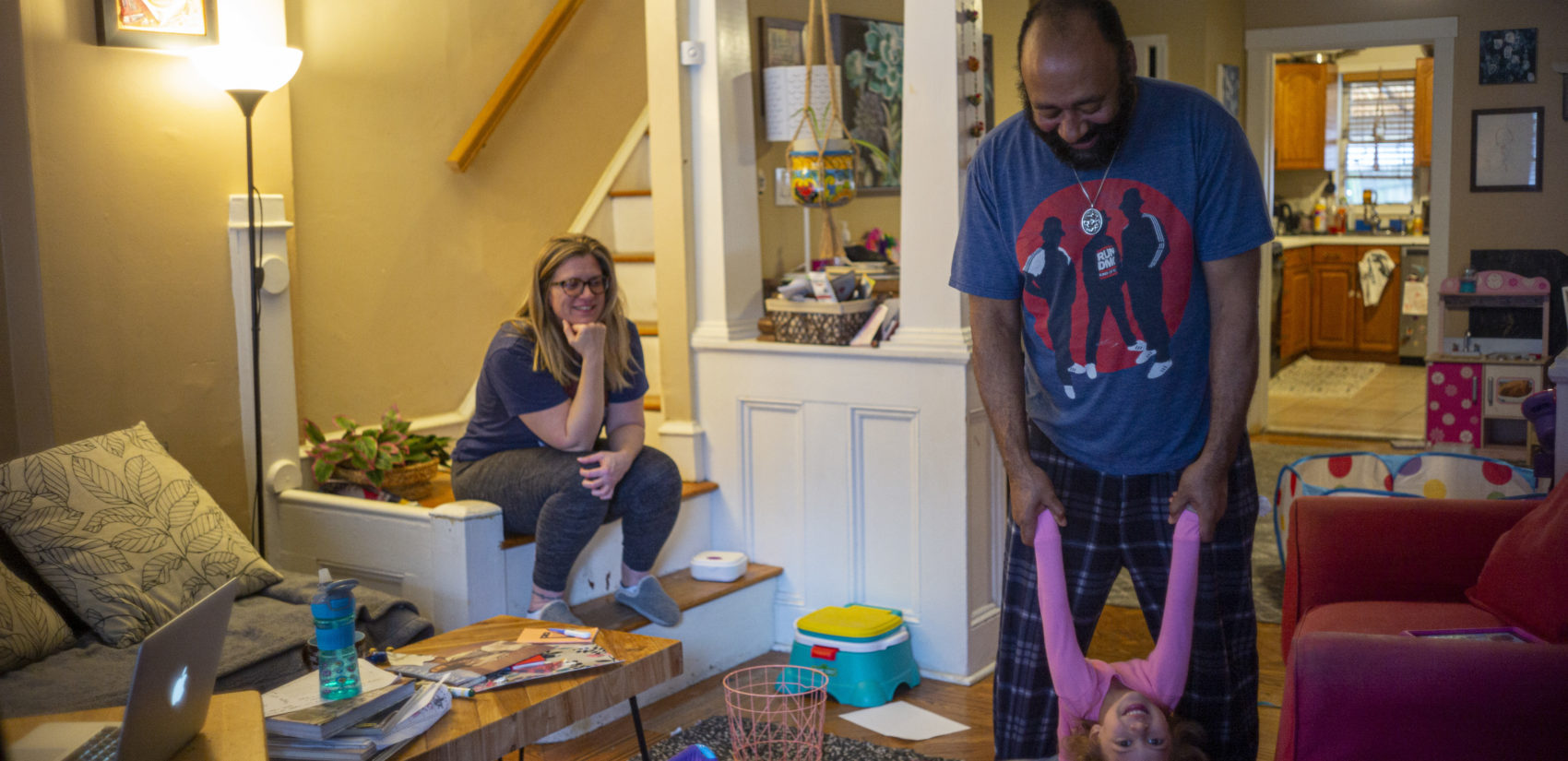 The Marley-Williams family in the Roxborough section of Philadelphia. (Jessica Kourkounis for Keystone Crossroads)