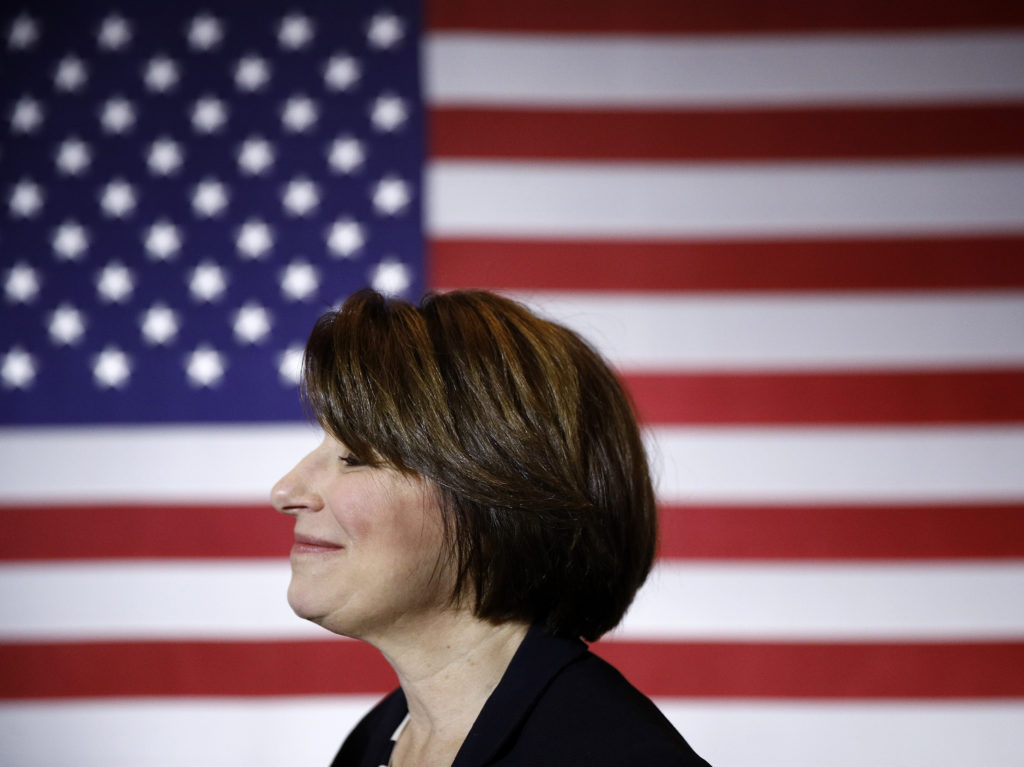 Sen. Amy Klobuchar, D-Minn., at a campaign event in Cedar Rapids, Iowa. She has ended her presidential bid. Sen. Amy Klobuchar, D-Minn., at a campaign event in Cedar Rapids, Iowa. She has ended her presidential bid. (Patrick Semansky/AP)