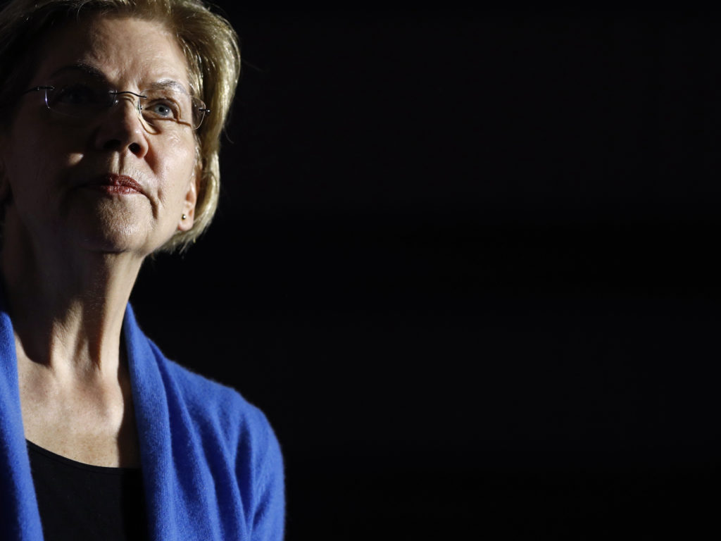Sen. Elizabeth Warren speaks during a primary election night rally on Tuesday at Eastern Market in Detroit. Sen. Elizabeth Warren speaks during a primary election night rally on Tuesday at Eastern Market in Detroit. (Patrick Semansky/AP)