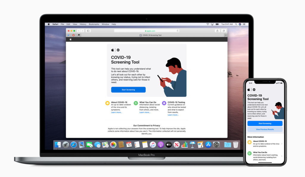 Apple's new COVID-19 app and website provides the latest information from the Centers for Disease Control and Prevention. (Apple)