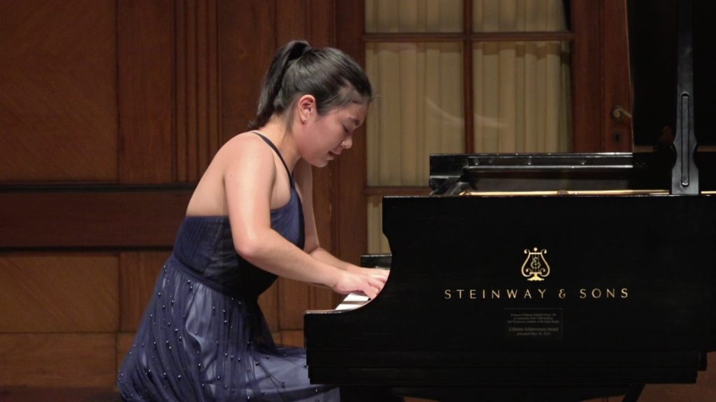Pianist on stage at Curtis