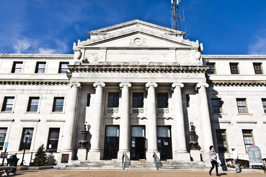 The Delaware County courthouse in Media, Pa. (Kimberly Paynter/WHYY) The Delaware County Courthouse and Government Center