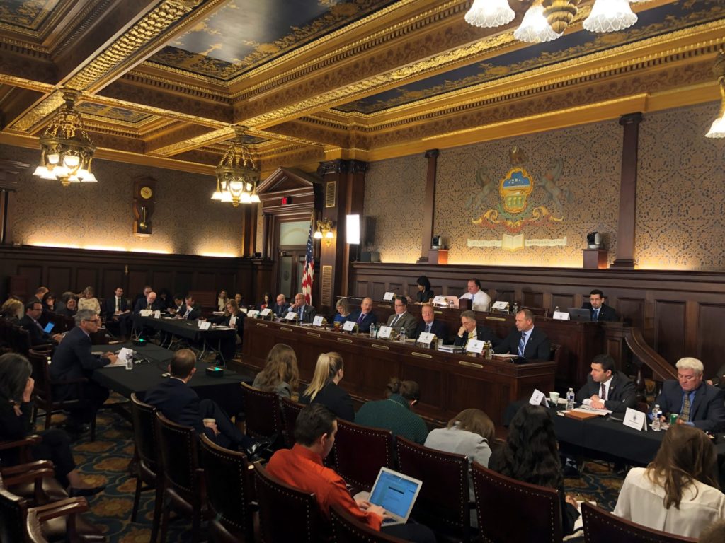 higher-ed-hearing030320-1920×1440 State System of Higher Education Chancellor Daniel Greenstein testifies before the House Appropriations Committee on March 3, 2020, in the state Capitol in Harrisburg, Pa. (Ed Mahon/PA Post)