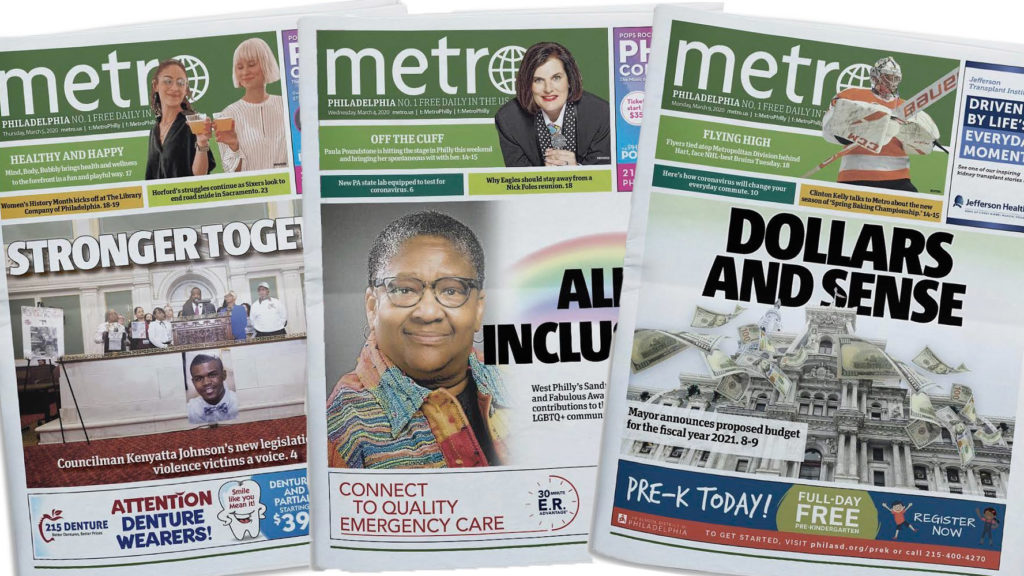 metrophilly-covers A renewed local focus is obvious on recent covers COURTESY METRO PHILLY / BILLY PENN ILLUSTRATION
