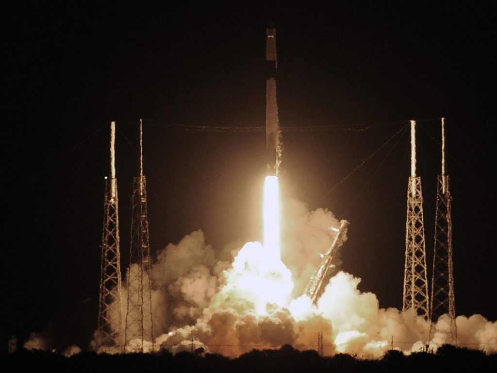 A SpaceX Falcon 9 rocket carrying more than 4,300 pounds of science and research, crew supplies and vehicle hardware to the International Space Station launches from pad 40 at Cape Canaveral Air Force Station in Florida. This is the final flight of SpaceX’s first-generation Dragon cargo capsule. A SpaceX Falcon 9 rocket carrying more than 4,300 pounds of science and research, crew supplies and vehicle hardware to the International Space Station launches from pad 40 at Cape Canaveral Air Force Station in Florida. (SOPA Images/SOPA Images/LightRocket via Getty Images)