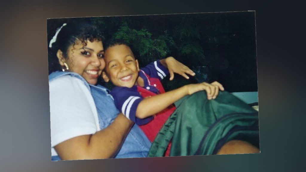 valdes-essay-ps Roberto Valdes, at age 7, with his mother Kelly Beaz at Hershey Park. (Courtesy of Roberto Valdes)