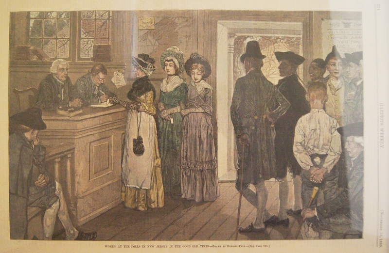“Women at the Polls in New Jersey in the Good Old Times,” Harper’s Weekly, November 13, 1880.