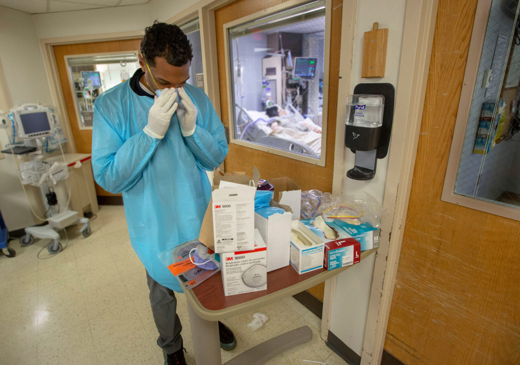 2020 03 19-jeff rhode-clenton coleman-nj teaneck holy name medical center-covid19 pandemic New Jersey coronavirus response