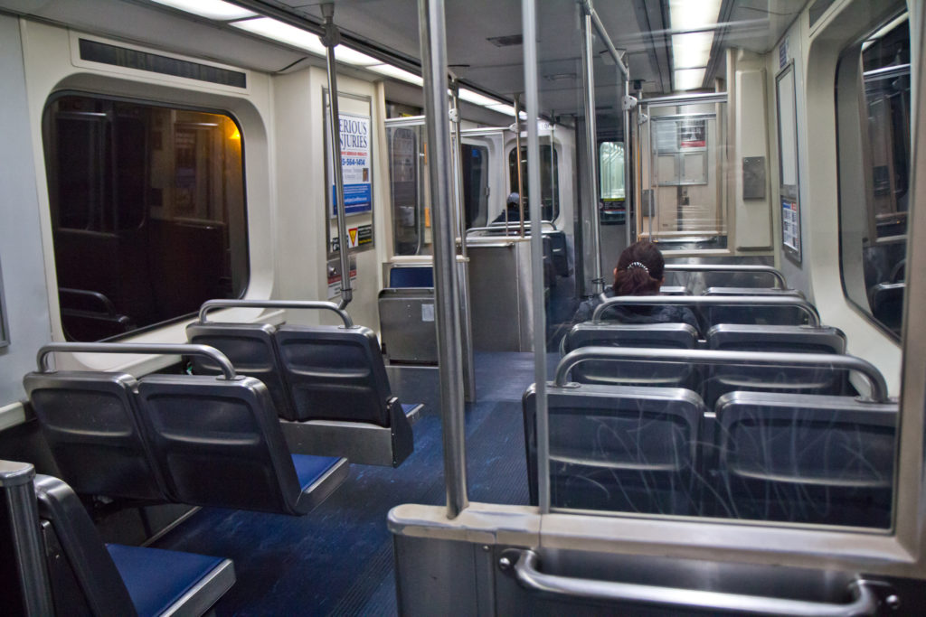2020 3 17 k paynter public transit and streets-4 On Tuesday, a usually busy Market Frankfort line was nearly deserted. (Kimberly Paynter/WHYY)