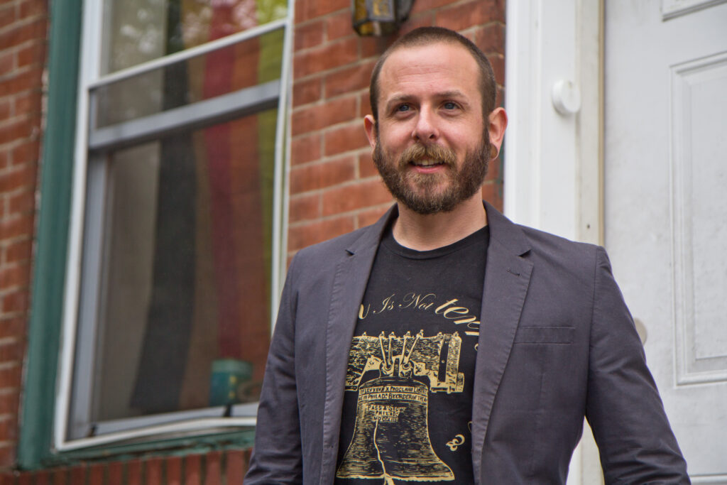 2020 4 24 k paynter business adult care and natural food-7 Ed Coffin runs Natural and Organic Marketing. He's running the firm from his home in South Philadelphia. (Kimberly Paynter/WHYY)