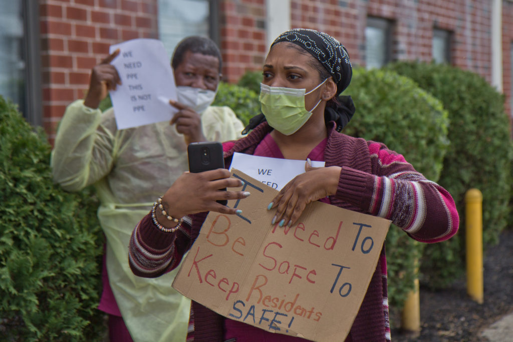 2020 4 9 k paynterppe union worker protest-3 Julia Moore
