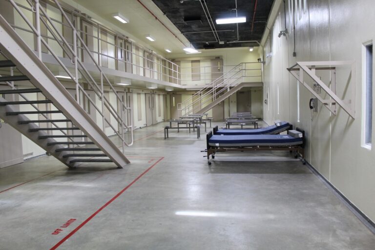 The COVID-19 treatment center at James T. Vaughn Correctional Center.