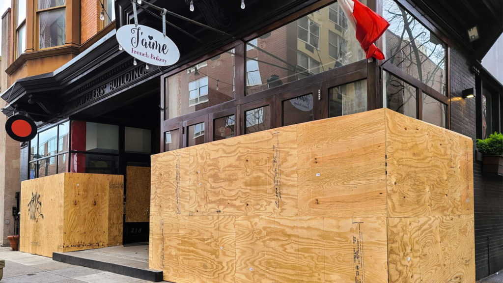 businessesboardedup-coronavirus-markhenninger-02crop Boarded up storefronts are proliferating around Philadelphia. (Mark Henninger/Imagic Digital)