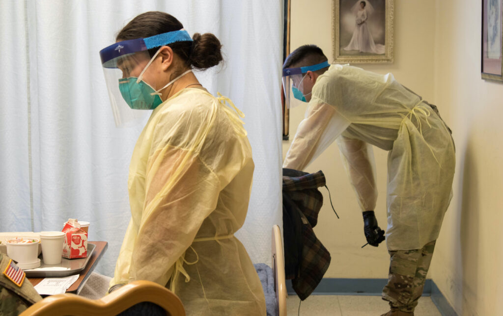 National Guard tends to COVID-19 patients National Guard tends to COVID-19 patients