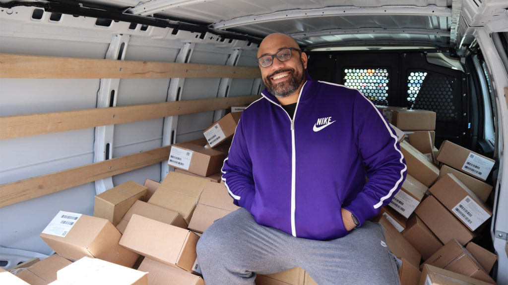 devinreaves-pahrc-narcan-01crop Deavin Reaves, executive director of the PA Harm Reduction Coalition, in front of a shipment of Narcan COURTESY DEVIN REAVES