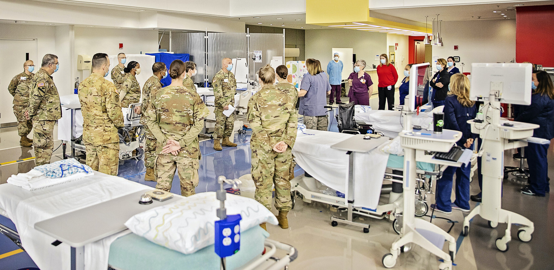 Delaware National Guard helps set up care site at duPont Hospital