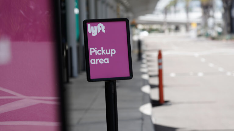 With many U.S. cities on lockdown, demand for rides has dried up, exacerbating the financial woes of ride-hailing apps like Lyft. (Bing Guan/Bloomberg via Getty Images)