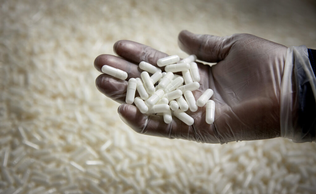 Only 28% of the factories that make active ingredients for pharmaceuticals for the domestic market are located in the U.S., according to the Food and Drug Administration. Only 28% of the factories that make active ingredients for pharmaceuticals for the domestic market are located in the U.S., according to the Food and Drug Administration. (Ariana Lindquist/Bloomberg via Getty Images)