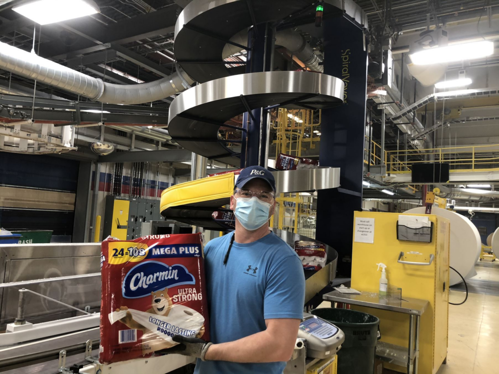 image A worker in the Proctor & Gamble Mehoopany plant (Courtesy P&G)