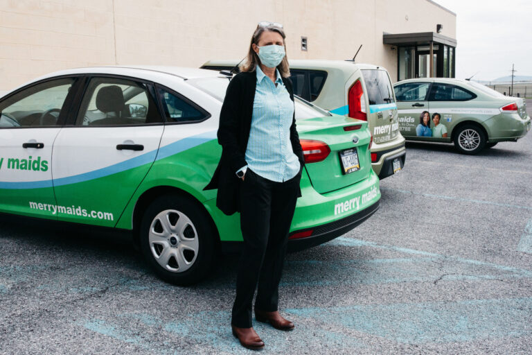 Donna Partin owns four franchises in south-central Pennsylvania of Merry Maids cleaning service. (Kate Landis/PA Post) 
