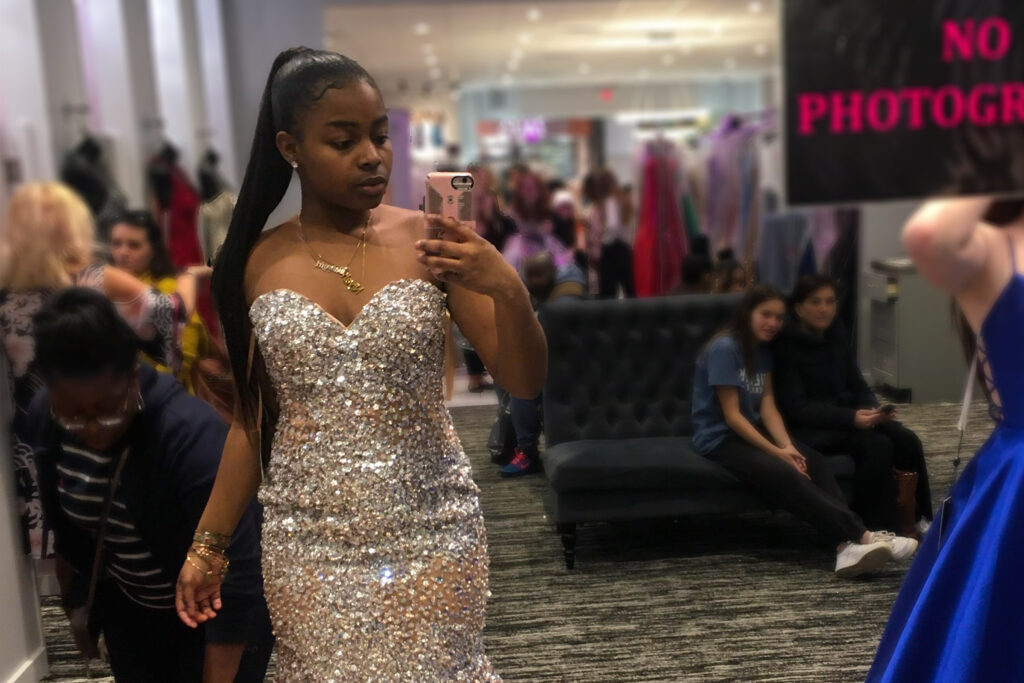 Aniyah Nesmith bought her prom dress before she knew the coronavirus would cancel the event (COURTESY ANIYAH NESMITH)