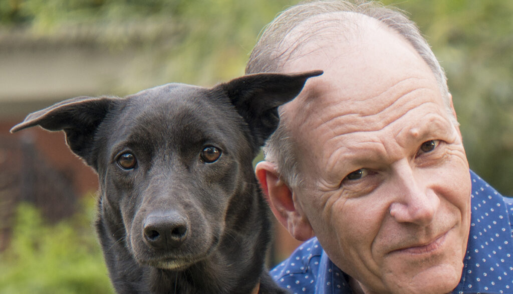 Clive Wynne and his dog, Xephos Clive Wynne, author of
