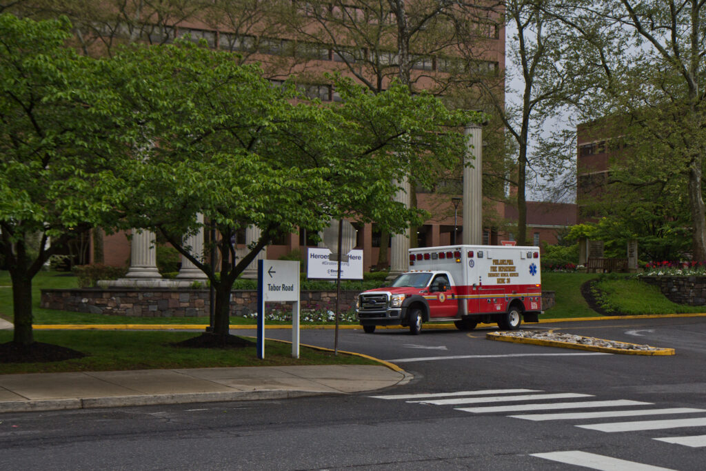 Einstein Medical Center in North Philadelphia. (Kimberly Paynter/WHYY) The exterior of Einstein Medical Center in North Philadelphia