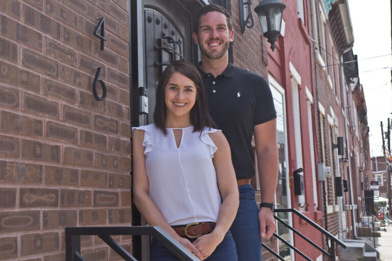 Tom and Leah Fail at their home in Philadelphia’s Fishtown neighborhood. (Kimberly Paynter/WHYY)