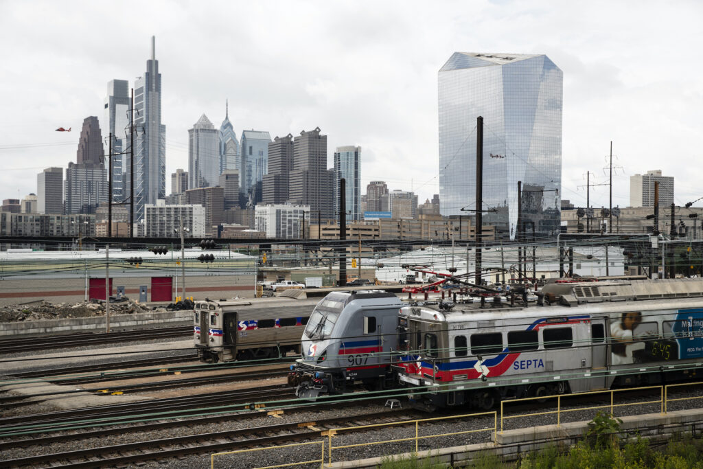 Rail Transportation Southeastern Pennsylvania Transportation Authority trains are seen parked in the vicinity of 30th Street Station in Philadelphia, Wednesday, June 19, 2019. (Matt Rourke/AP Photo)