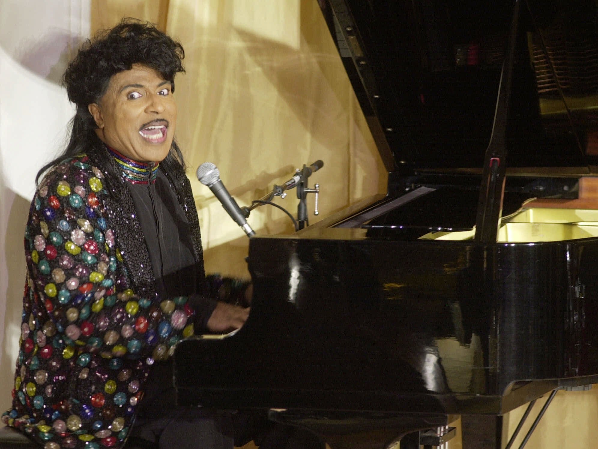 Little Richard performs at the 93rd birthday and 88th year in show business gala celebration for Milton Berle