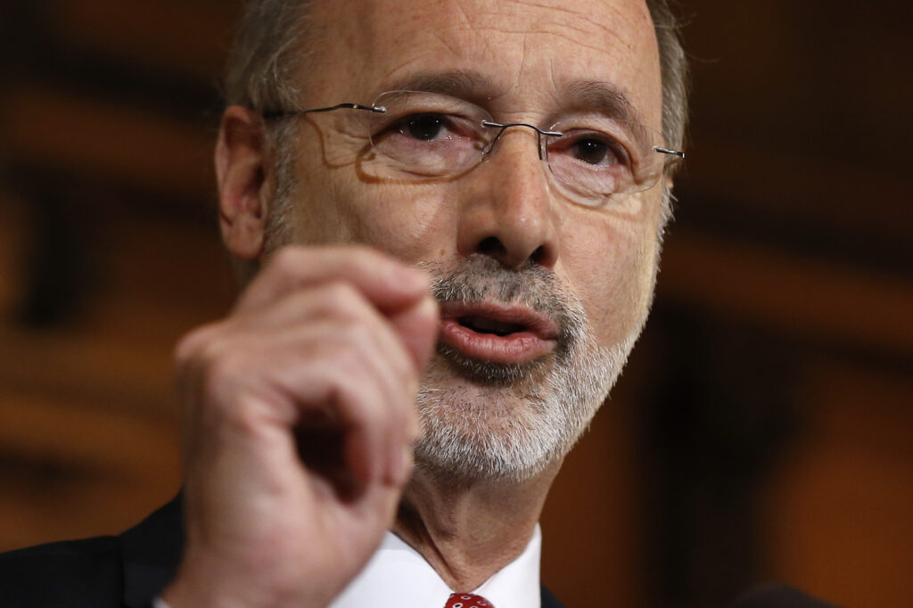 Tom Wolf In this Dec. 29, 2015 file photo, Pennsylvania Gov. Tom Wolf speaks with members of the media at the state Capitol in Harrisburg, Pa. (AP Photo/Matt Rourke)