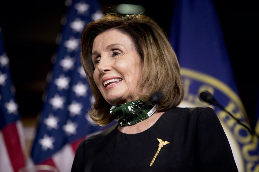 Nancy Pelosi House Speaker Nancy Pelosi of Calif., smiles during a news conference on Capitol Hill, Thursday, May 14, 2020, in Washington. (AP Photo/Andrew Harnik)