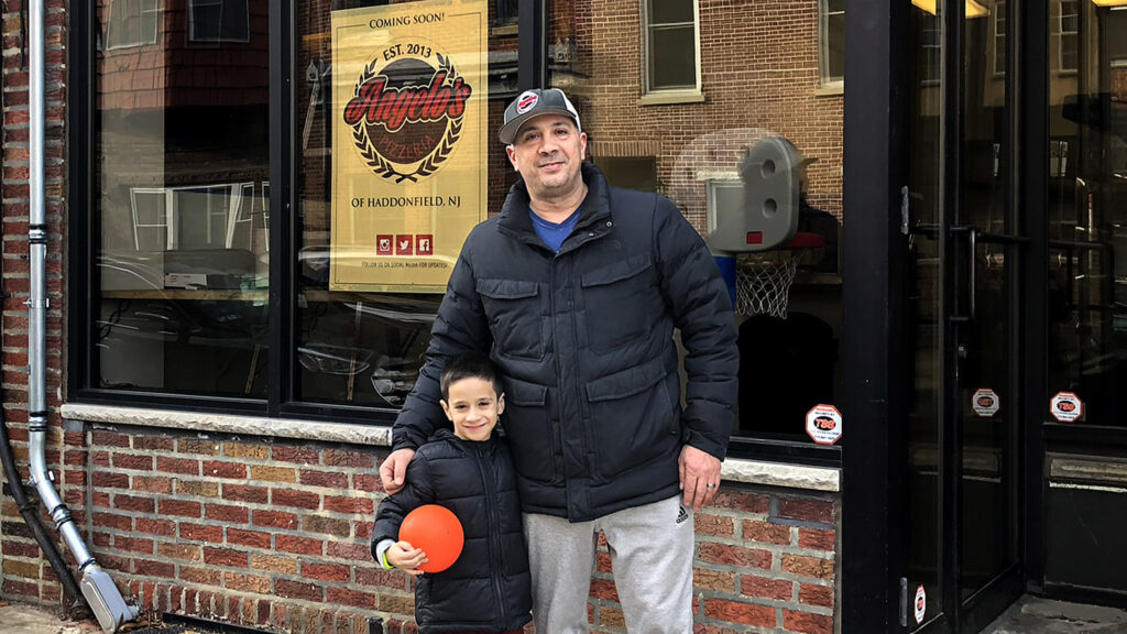 angelospizzeria-southphilly-01 Danny DiGiampietro and his son (and restaurant's namesake) Angelo in 2019. (Danya Henninger/Billy Penn)