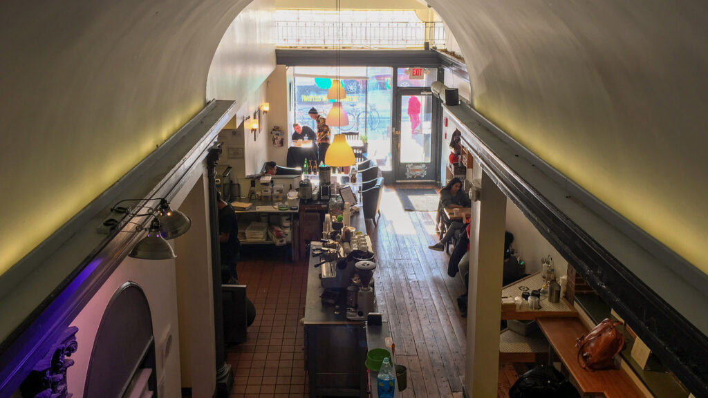 monkeyelephant-cafe-crop Monkey and the Elephant in Brewerytown, which usually offers employment to youth aging out of foster care, is closed because of coronavirus mandates. (Michaela Winberg/Billy Penn)