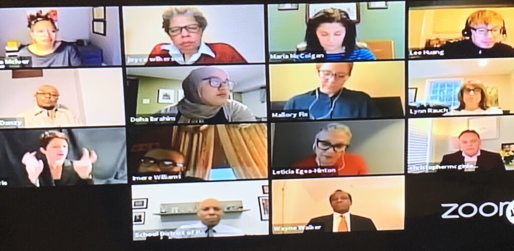 notebook_PHL_board_of_education_meeting_050120 A screenshot of the Board of Education action meeting on April 30.