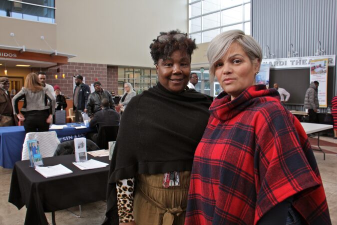 Camden Jobs Plus representatives Dwana White and Judith Garcia