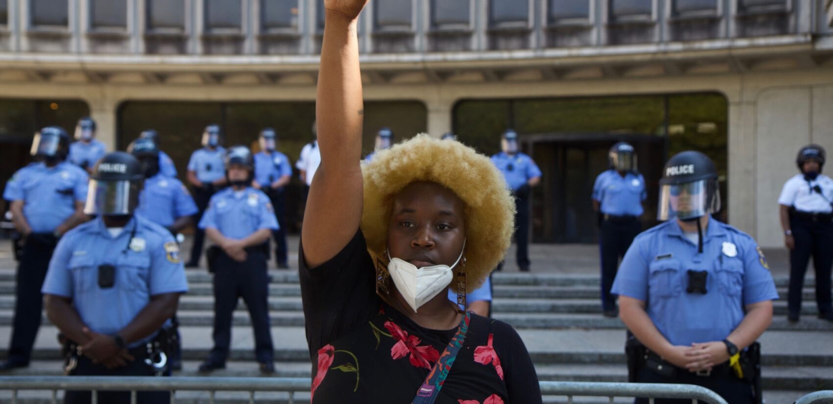 Protest organizer Faith Williams