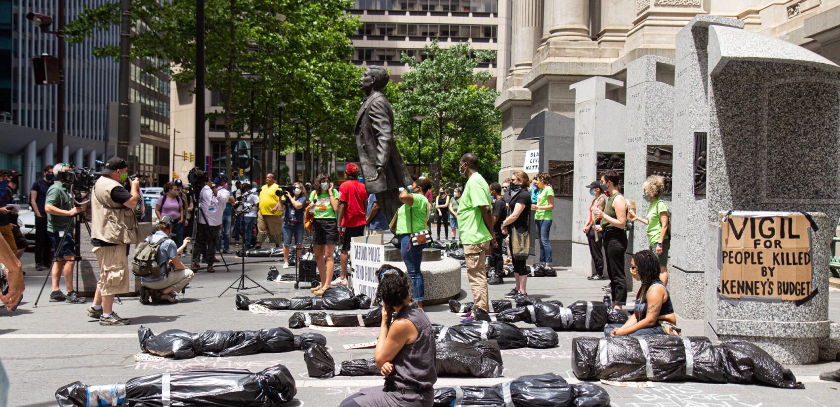 Activists with the Philadelphia Coalition for Affordable Communities