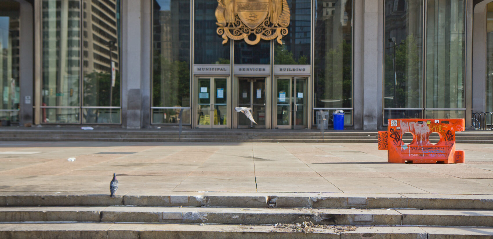Where the mural of former Philadelphia Mayor Frank Rizzo once stood