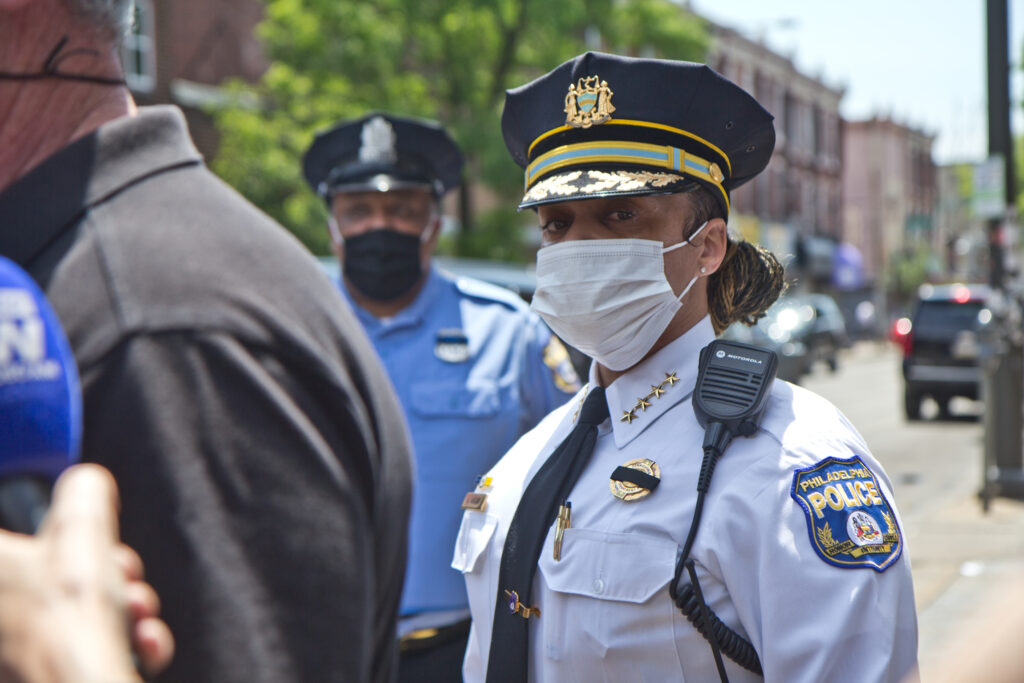 2020 6 4 k paynter outlaw kenney on n broad Philadelphia Police Commissioner Danielle Outlaw