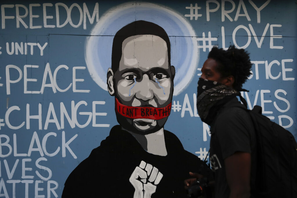 America Protests Los Angeles George Floyd mural in LA