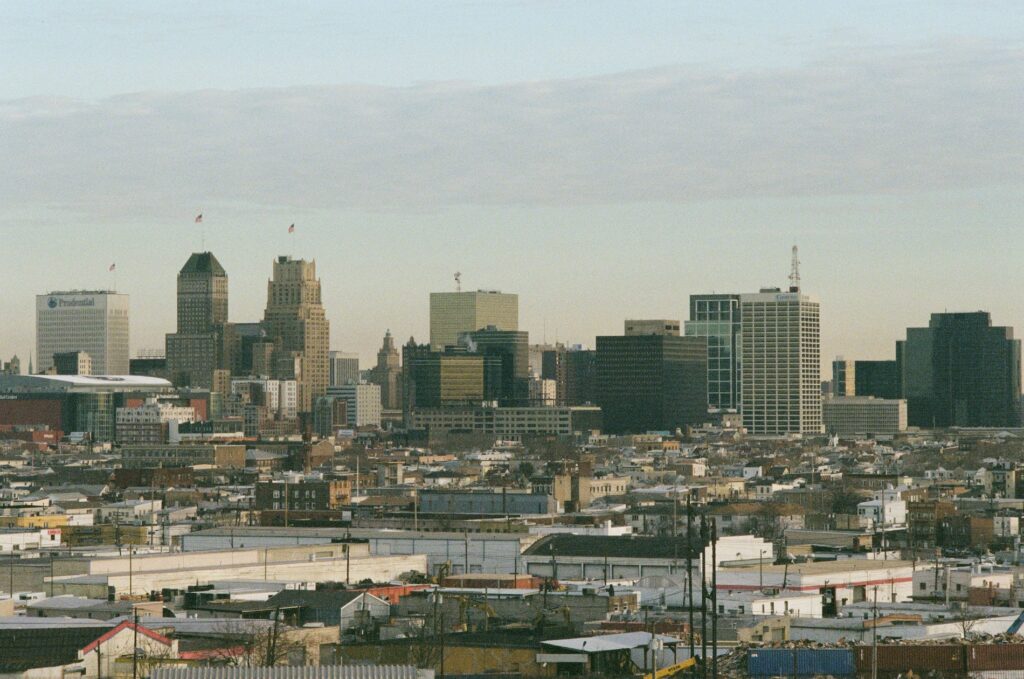 File photo: Newark, New Jersey skyline at dawn, March 18, 2018.