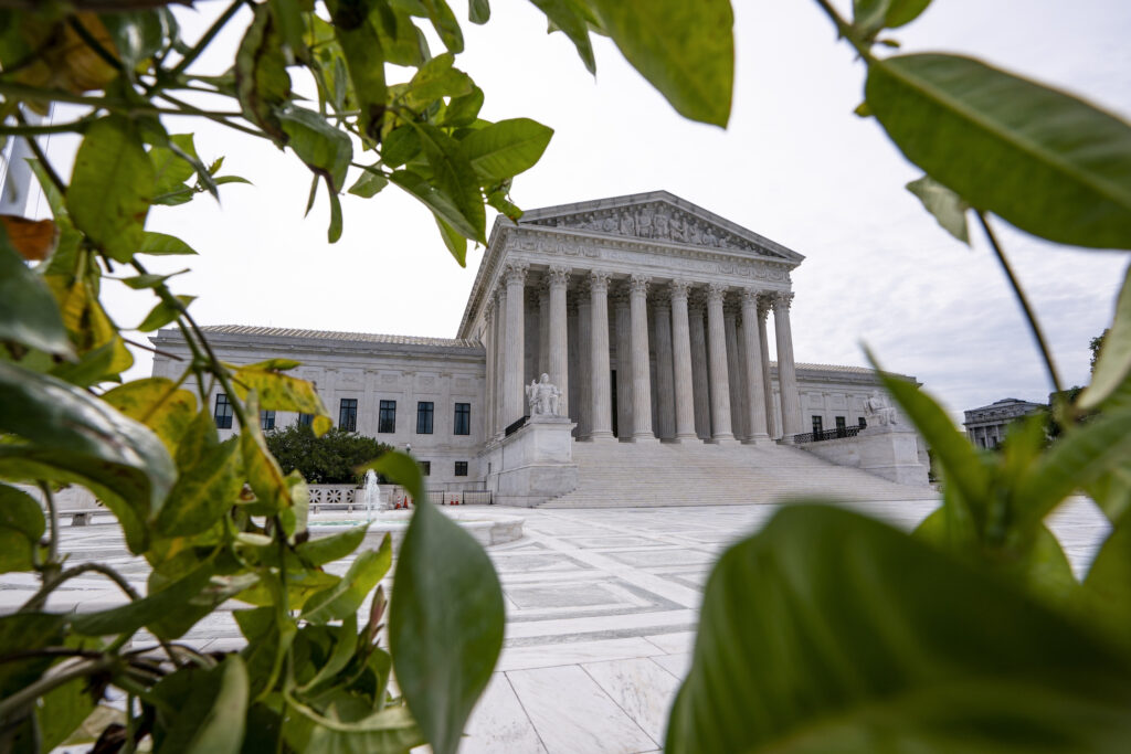 The Supreme Court is seen in Washington, early Monday, June 15, 2020.  (AP Photo/J. Scott Applewhite)