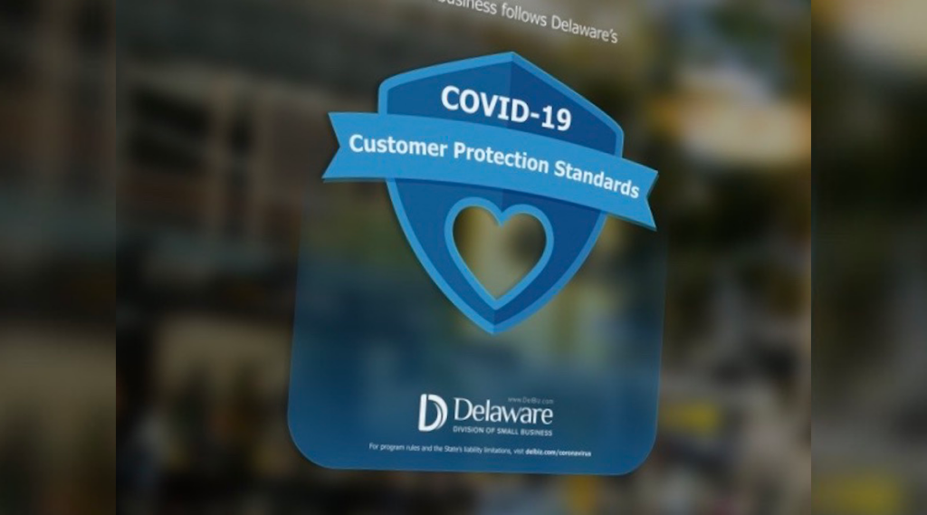 DSB-Window-Cling-mockup-final_new-size-768×853 State officials encourage businesses to earn what Gov. John Carney calls the
