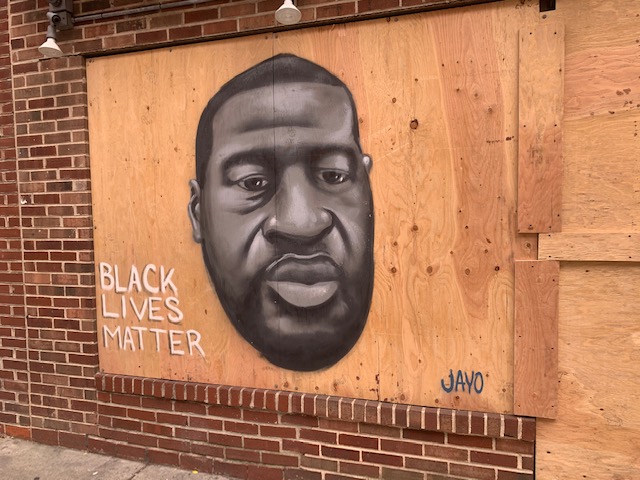IMG_0305 File photo: George Floyd mural painted on South Street in Philadelphia. (Elisabeth Perez-Luna/WHYY)