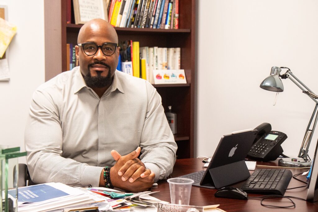 Donavan West is president and CEO of the African American Chamber of Commerce of Philadelphia. (Kimberly Paynter/WHYY) Donavan West