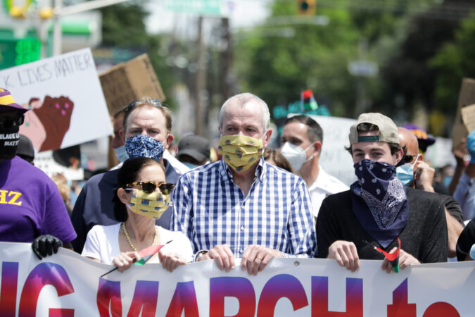 Gov. Phil Murphy at BLM protest