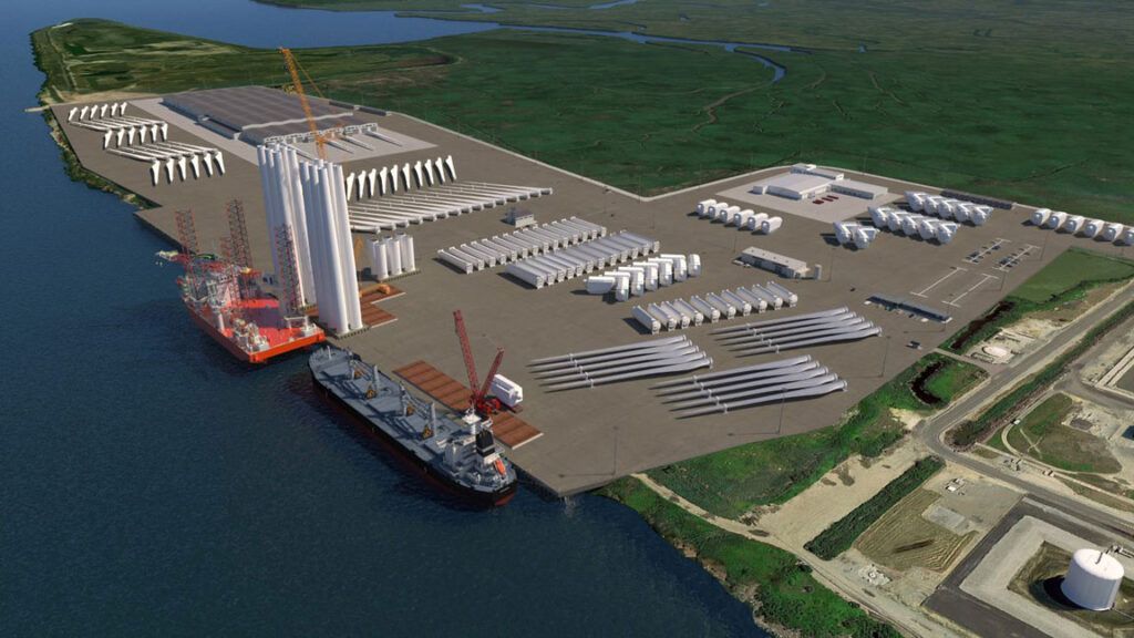 NJ_wind_port_gov_office_061720 A rendering of the New Jersey Wind Port in Salem County