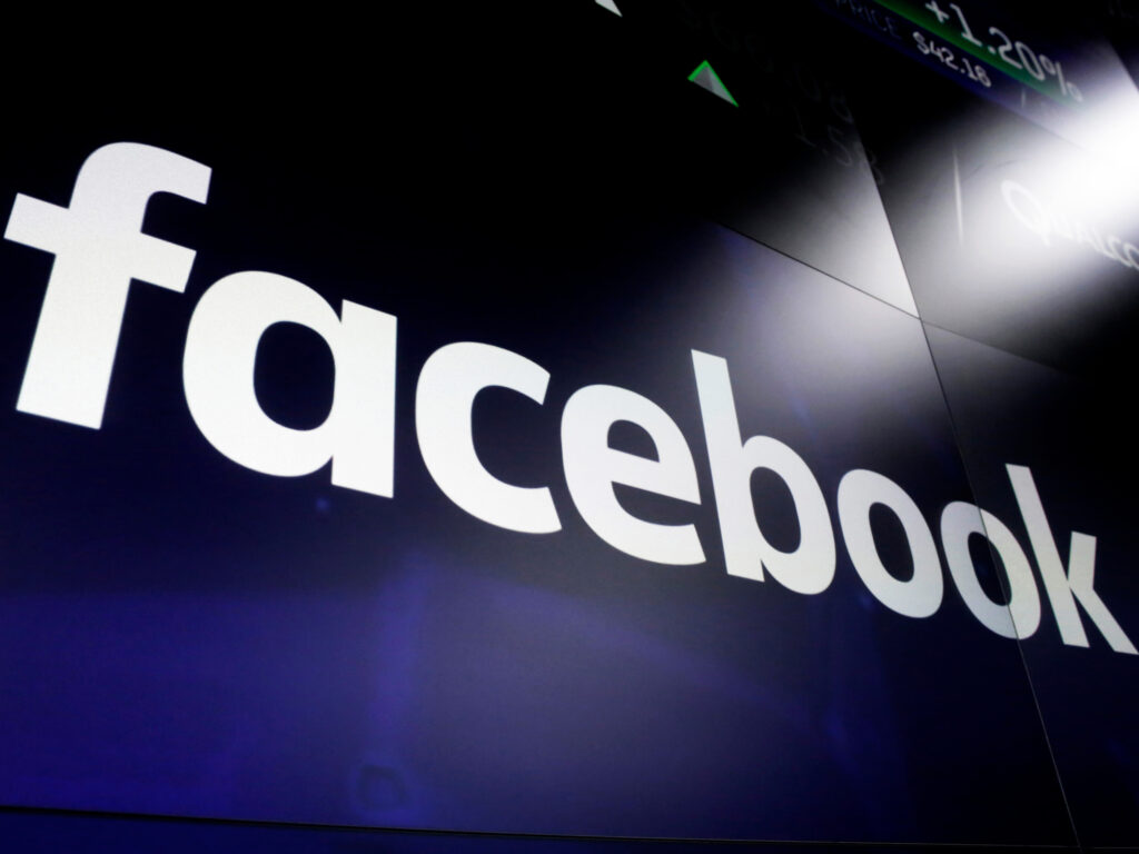 A Facebook logo is pictured in a file photo.